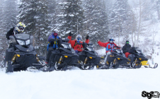 Snowmobiles. 