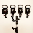 Speedlight flash brackets + DIY speedlight bracket for four flashes 