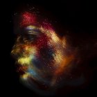 Abstract Photos of Faces That Resemble Exploding Fireworks 