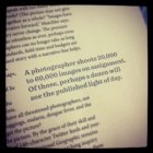 1,000 shots a day {the National Geographic photographer} 