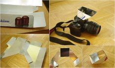 Turn a Used Candy Box Into a Mirrored Pop-Up Flash Bounce Reflector 