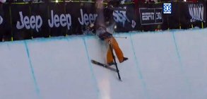 Justin Dorey crashes at Winter X Games 