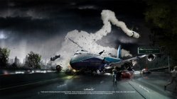Time-Lapse of a Plane Crash Composite Photo Being Created in Photoshop 