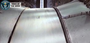 World Record: Fastest Backwards Skiing 