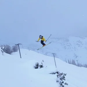 october snow rocks