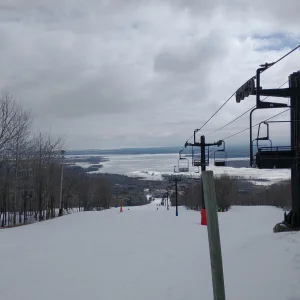 Overlooking the lake at Spirit mountain