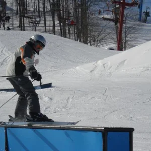 My little brother hitting the box