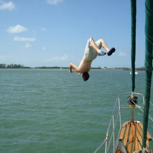 Backflip in paradise.