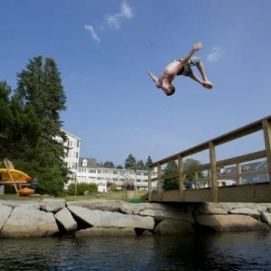 Backflip off dock