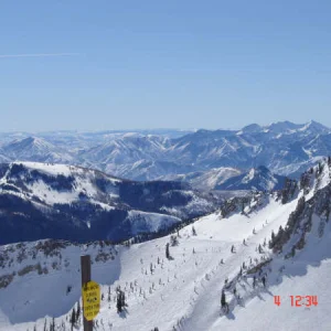 A sick view at the top of snowbird