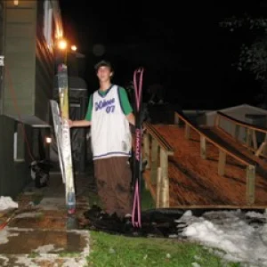 Backyard session with snow