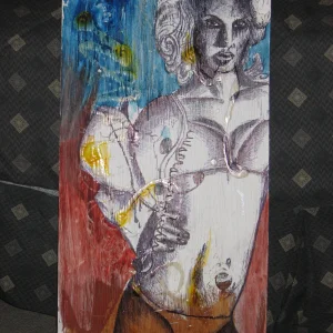 Sharpie drawing on plywood