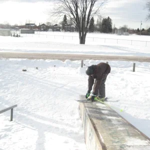 Down box at skate park