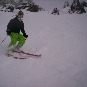 First skiing in this season