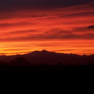 Rocky mountain sunset