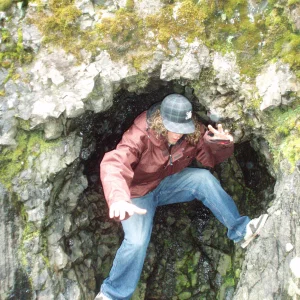 Kevin Todd in rock formation