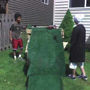 Working on the rail/drop in