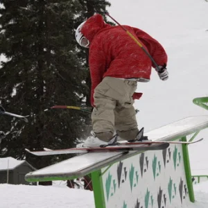 Snowy day at the basin