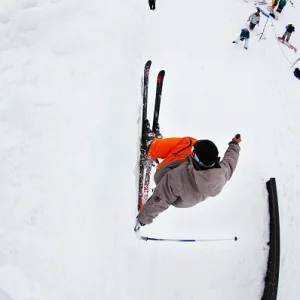 Hand draf on snow wall
