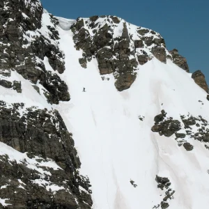 STEEP skiing off Super Star Couloir