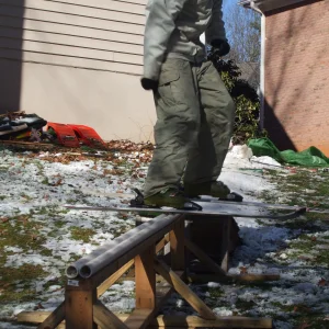 Snow in Atlanta-my backyard rail