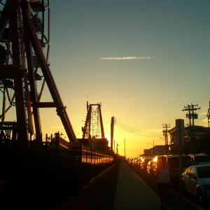 Ferriswheel with sunset