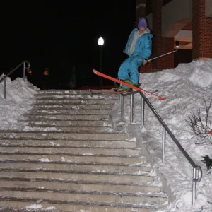 Chreis Culnane greasing a rail