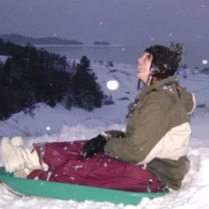 Sturgeon Bay sleddin the dunes.