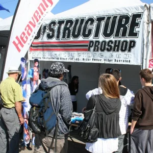 BOONE skis at the D Structure tent
