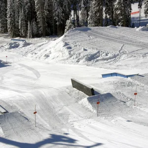 Lower half of the intermediate terrain park.
