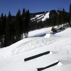 45 foot jump with blue park in the foreground.