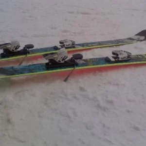 My skis glow!