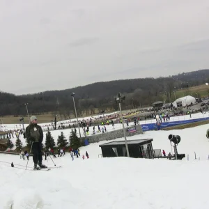 Video still: throwing snowballs at my cousin