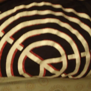 Close up peace sign ripple