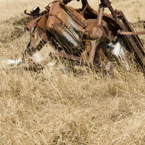 Rusting away on a bluff