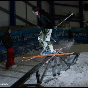 Me on the Tamworth snowdome flat down