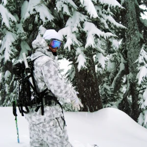 Trying to disappear in the woods