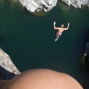 Rest of 80 foot cliff jump