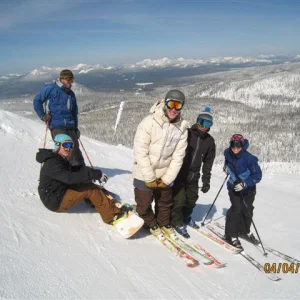 Family day of skiing