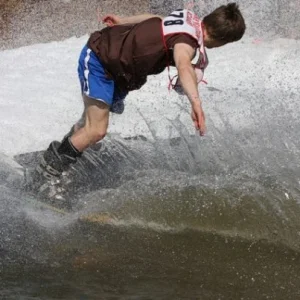 Testing the water skis