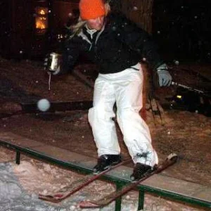 Chuggin a beer, greasin a rail, you know my style.