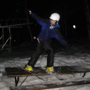 Front broken on picnic table