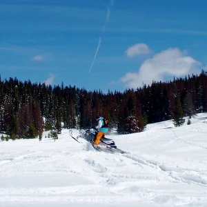 Sledding on Rabbit Ears Pass, CO