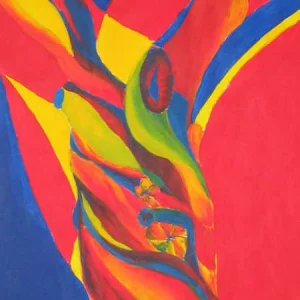 Tree painted with acrilic