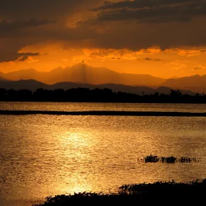 Sunset over Barr Lake