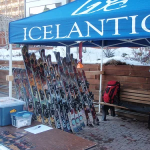 Tent set up on the DEMO Tour