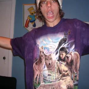 Yeah im wearing a wolf t!