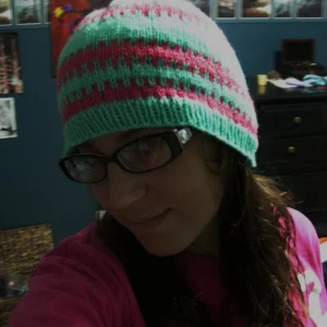 Light blue and appricoct