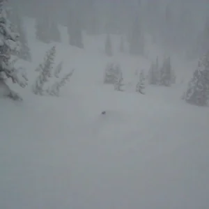 Deep pow at waterfall area