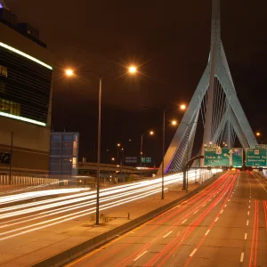 Boston at night